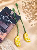 بوکمارک قلاببافی لیمو | نشانگر کتاب دستساز طرح لیمو